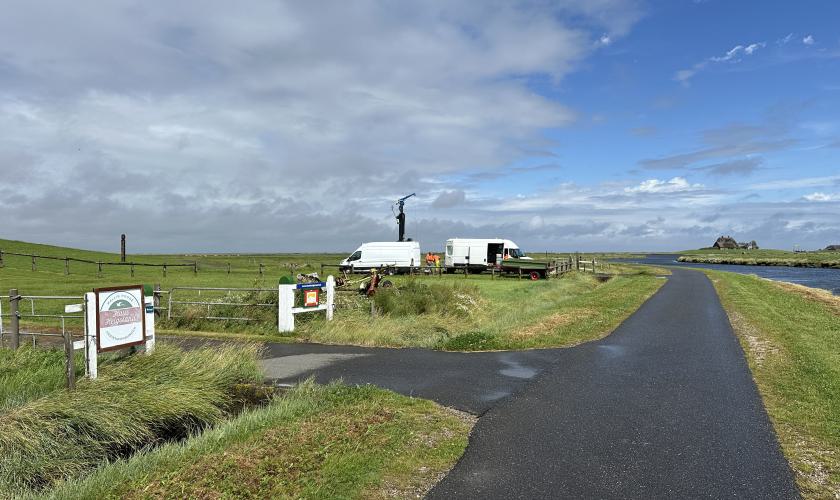 bohrarbeiten auf hallig hooge